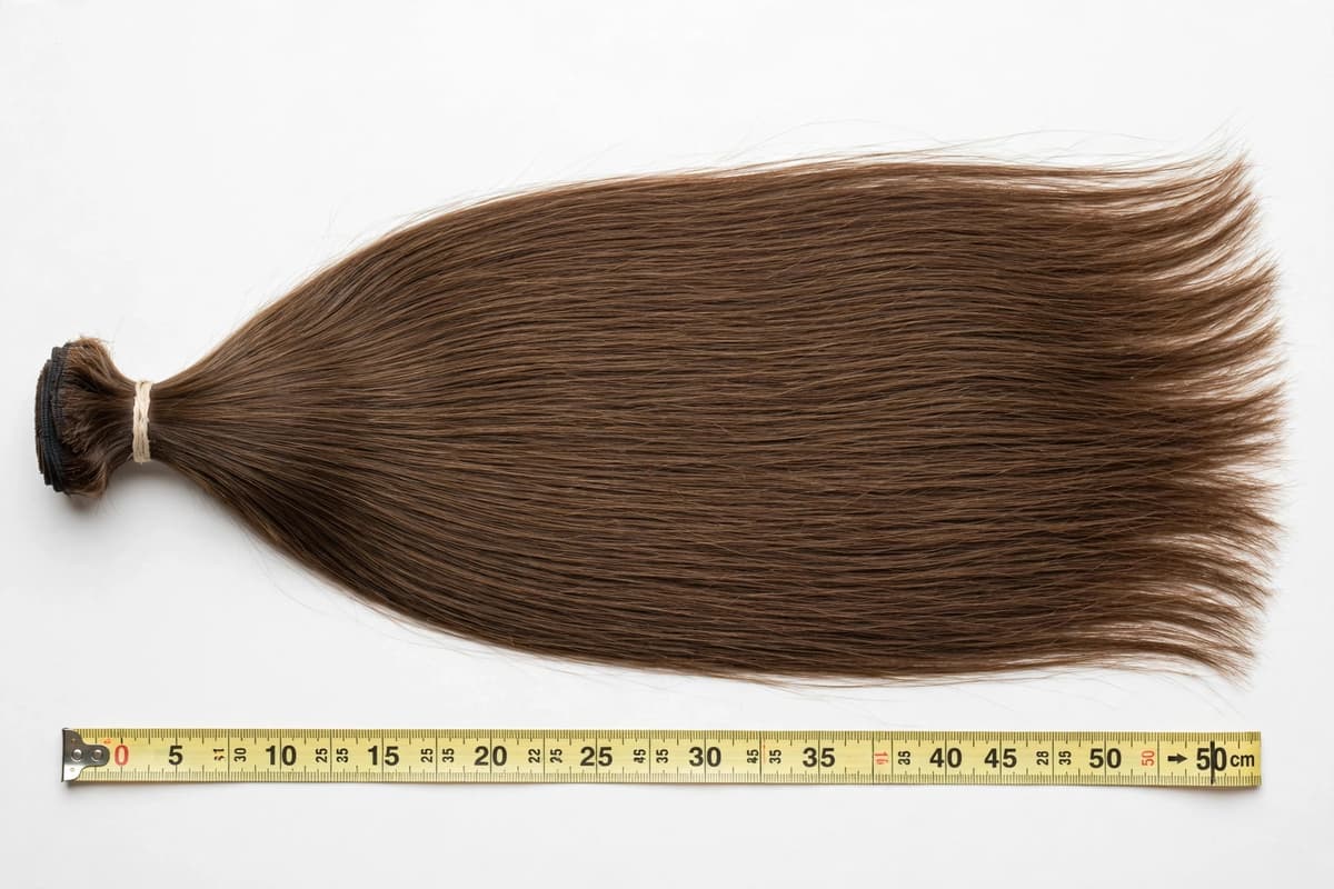 Tóc nối cao cấp dài 50cm, màu nâu tự nhiên